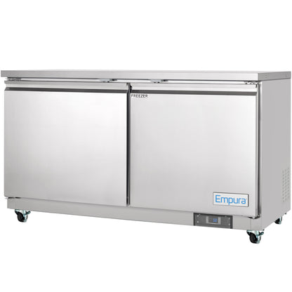 61" Two Door Commercial Undercounter Reach-In Freezer