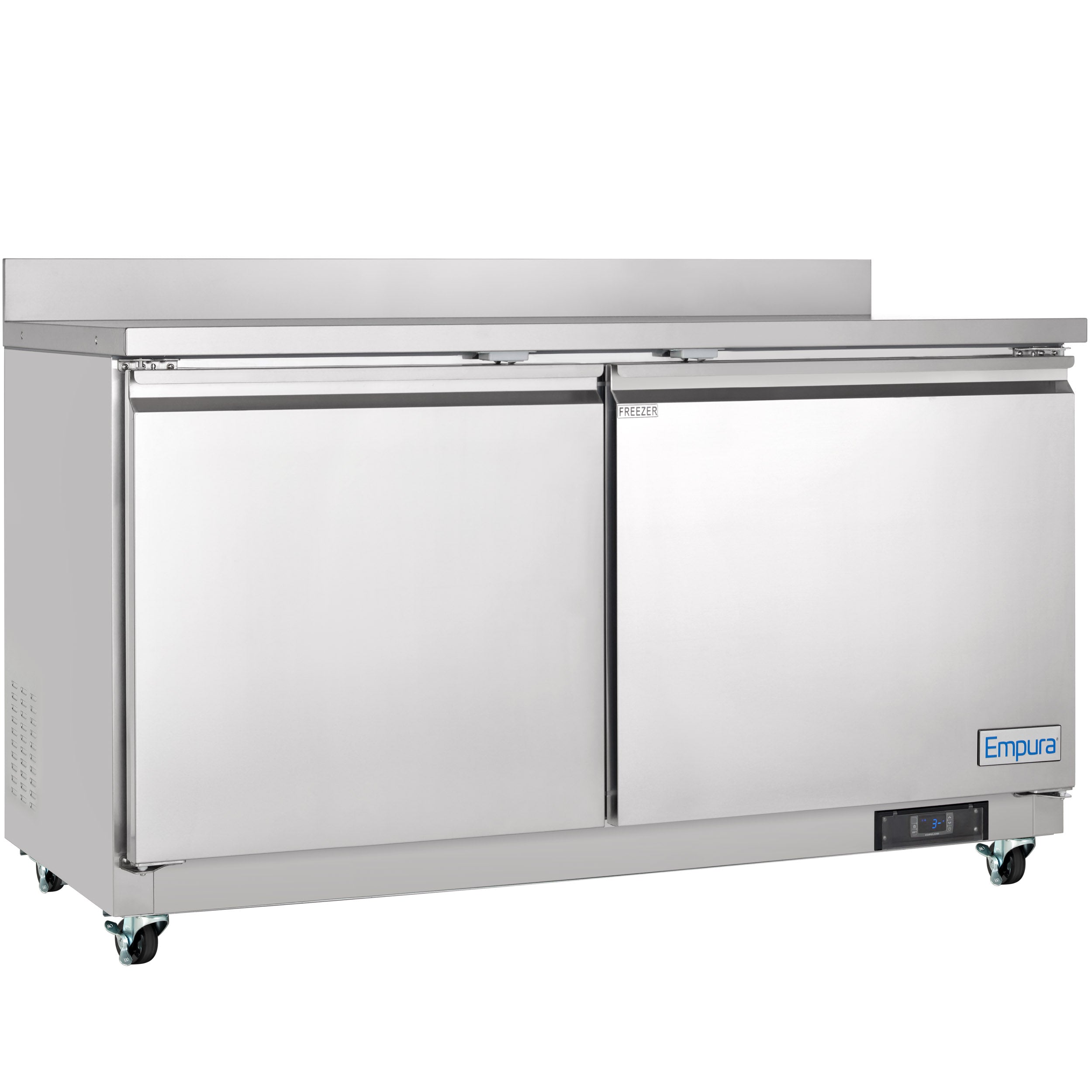 61" Two Door Commercial Work Top Undercounter Freezer
