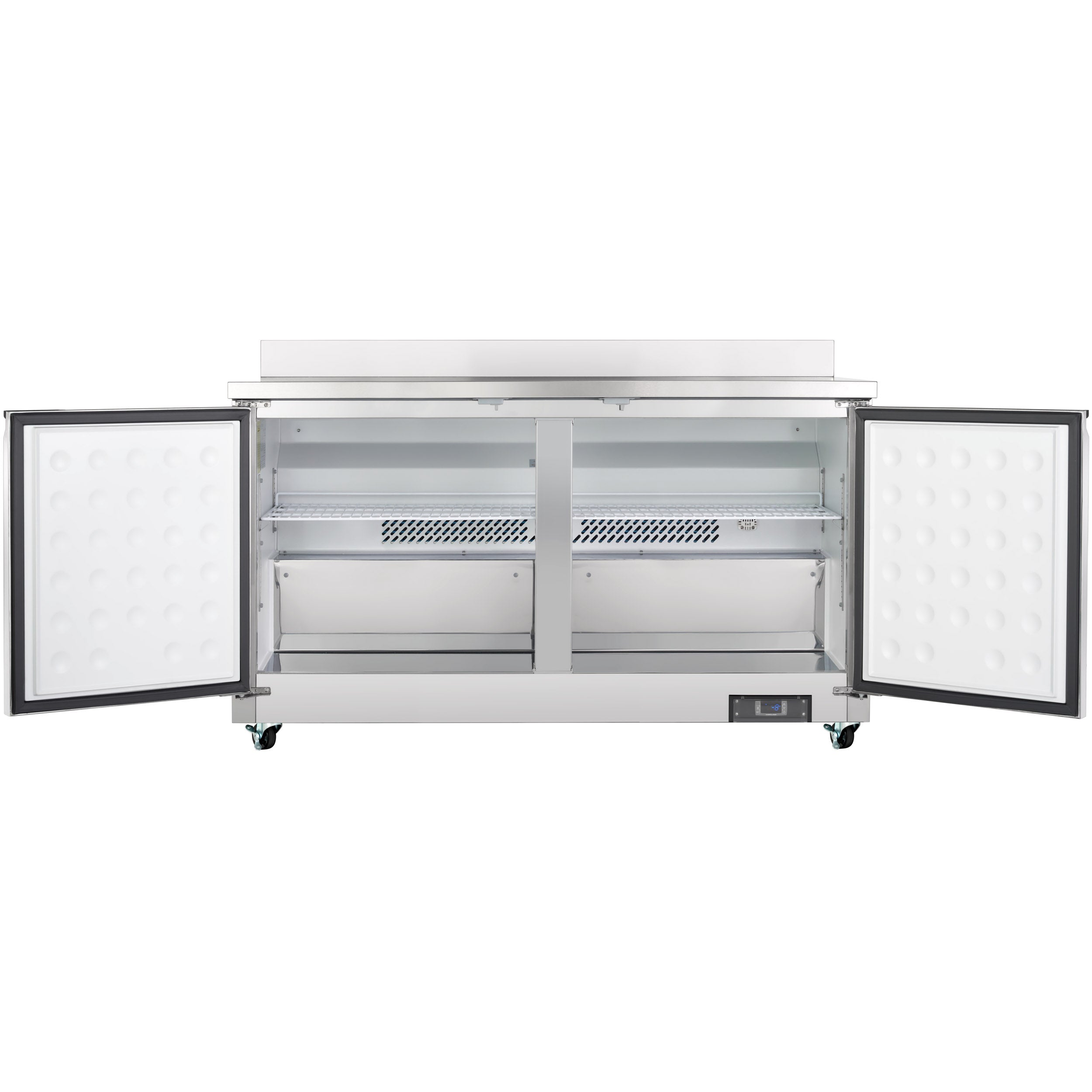 61" Two Door Commercial Work Top Undercounter Refrigerator