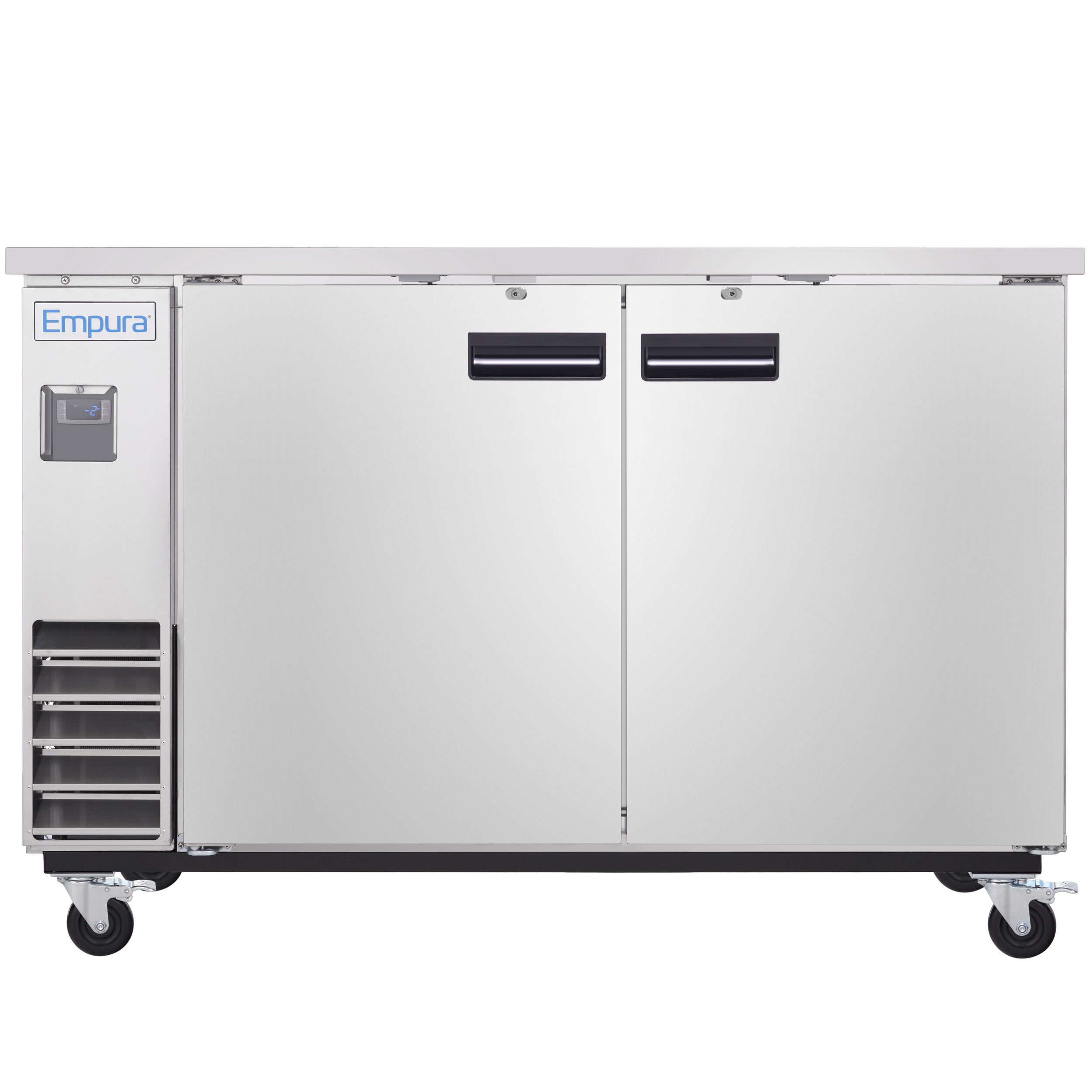 61" x 24" Swing Solid Door Stainless Steel Commercial Back Bar Refrigerator