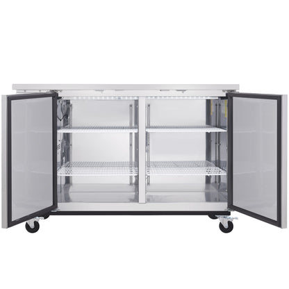 61" x 24" Swing Solid Door Stainless Steel Commercial Back Bar Refrigerator