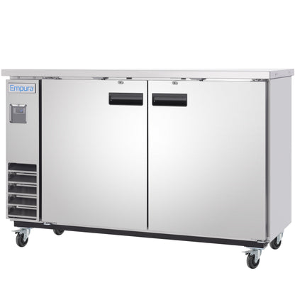 61" x 24" Swing Solid Door Stainless Steel Commercial Back Bar Refrigerator