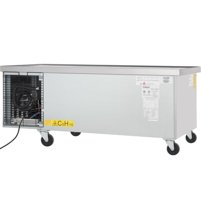 62" 2 Drawer Refrigerated Commercial Chef Base - 6" Depth Pan