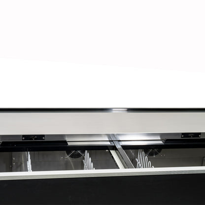 64" Powder Coated Black Stainless Steel Commercial Horizontal Bottle Cooler Bottle Cooler Empura
