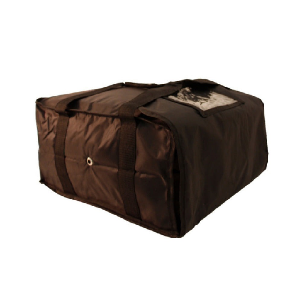 16" Black Insulated Nylon Pizza Delivery Bag