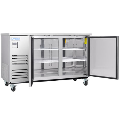 69" x 28" Swing Solid Door Stainless Steel Commercial Back Bar Refrigerator