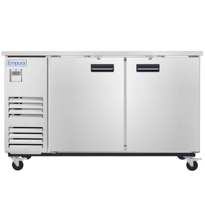 69" x 28" Swing Solid Door Stainless Steel Commercial Back Bar Refrigerator