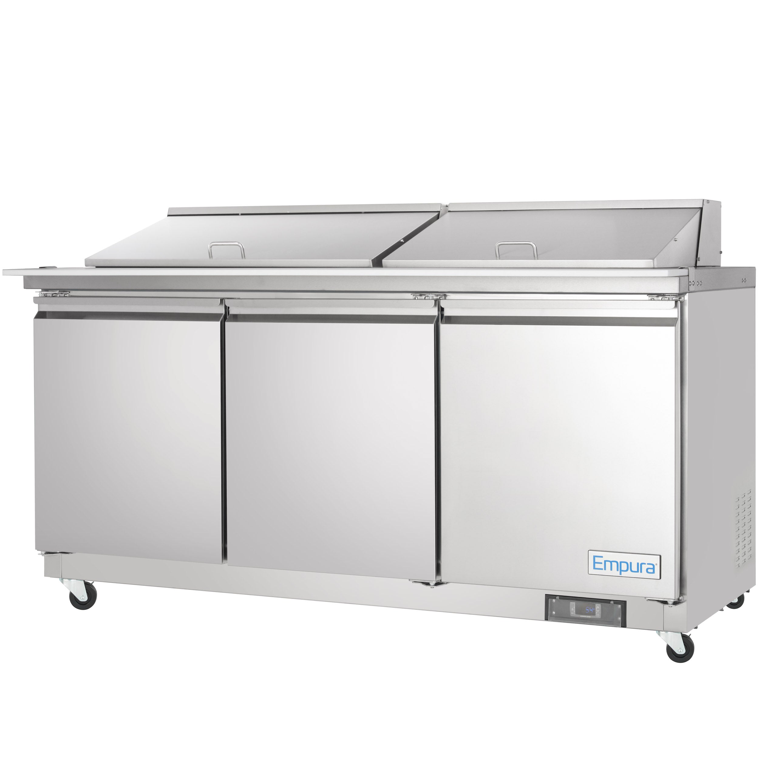 72" 3 Door Commercial Mega Top Refrigerated Sandwich and Salad Prep Table