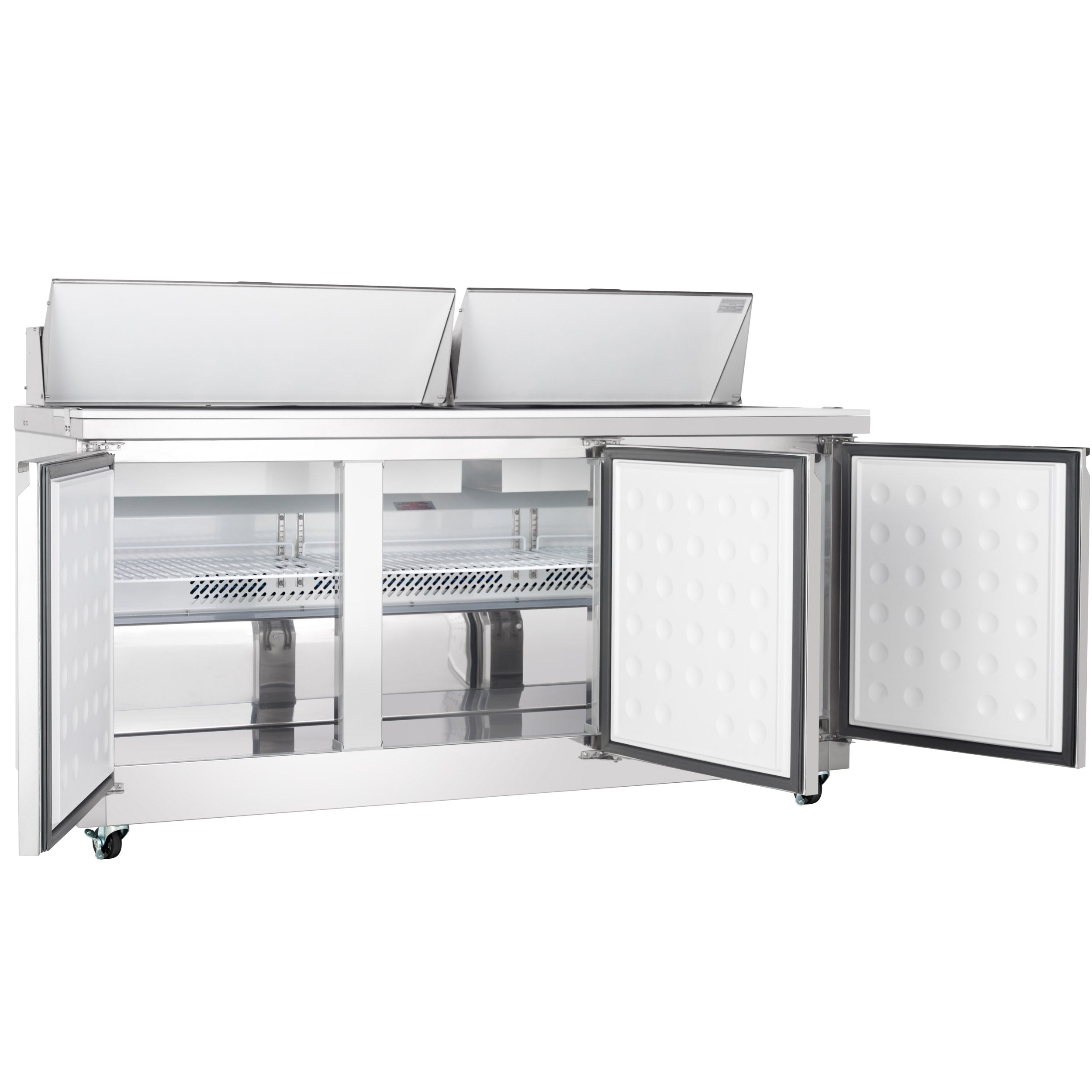 72" 3 Door Commercial Refrigerated Sandwich and Salad Prep Table