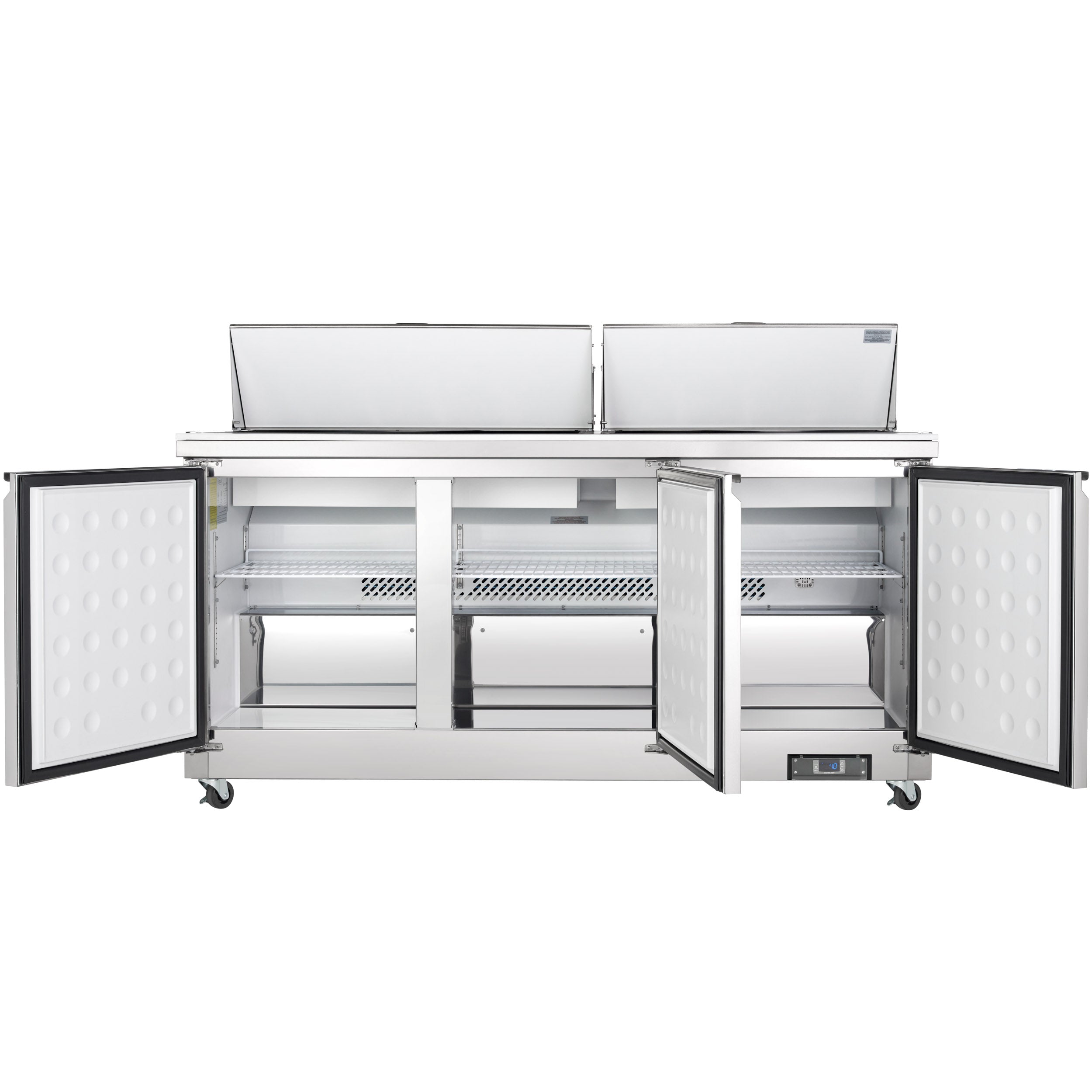 72" 3 Door Commercial Refrigerated Sandwich and Salad Prep Table