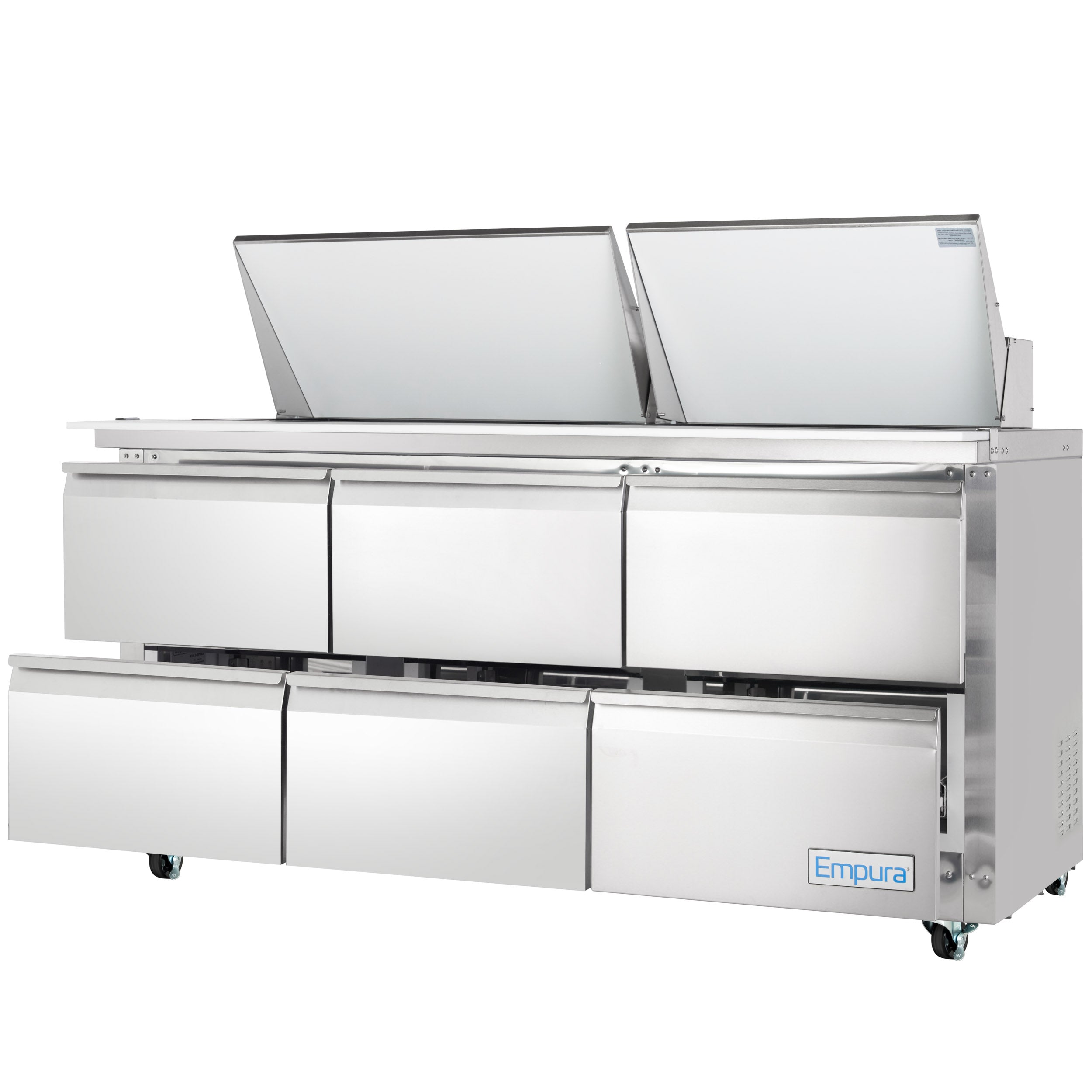 72" 6 Drawer Commercial Mega Top Refrigerated Sandwich and Salad Prep Table