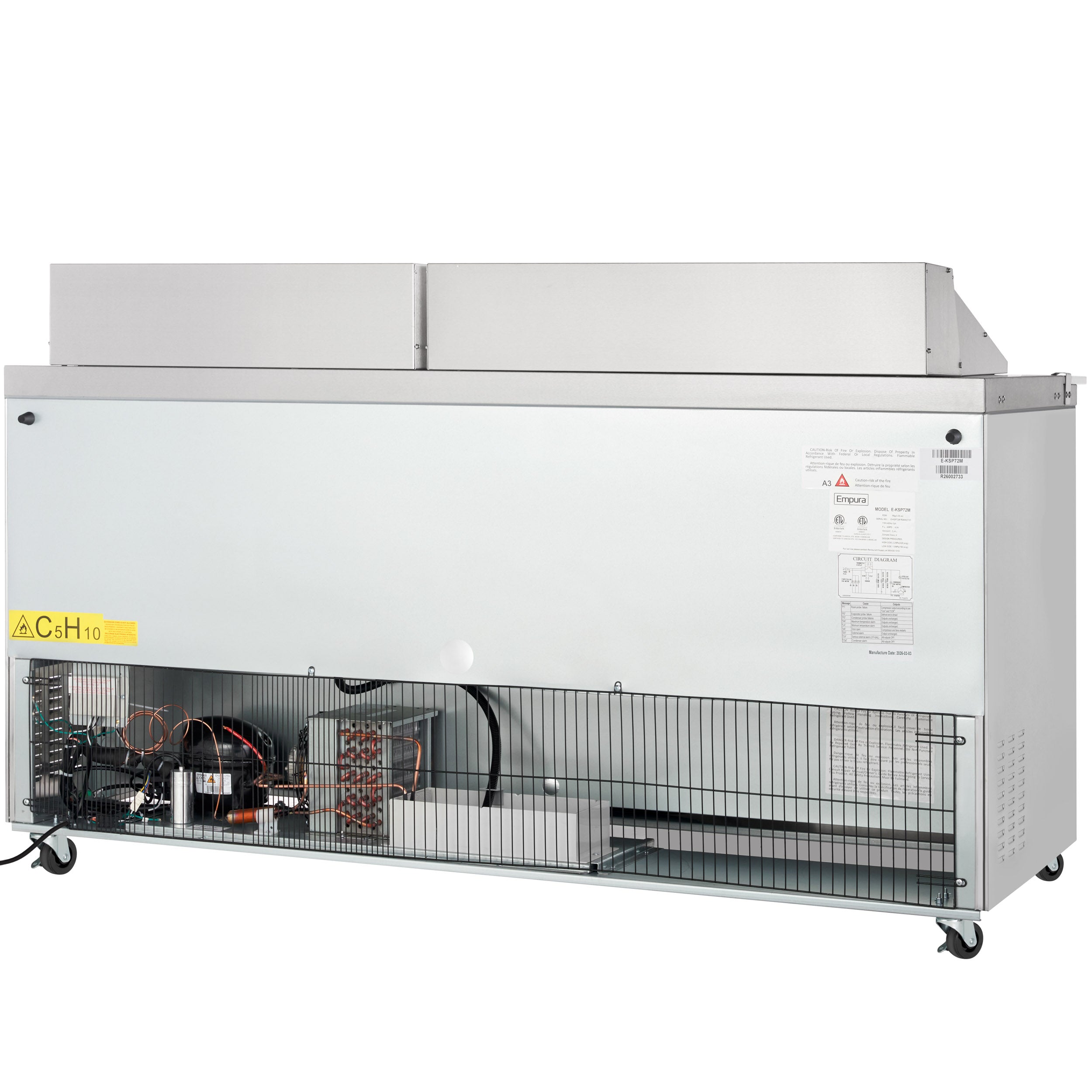 72" 6 Drawer Commercial Mega Top Refrigerated Sandwich and Salad Prep Table