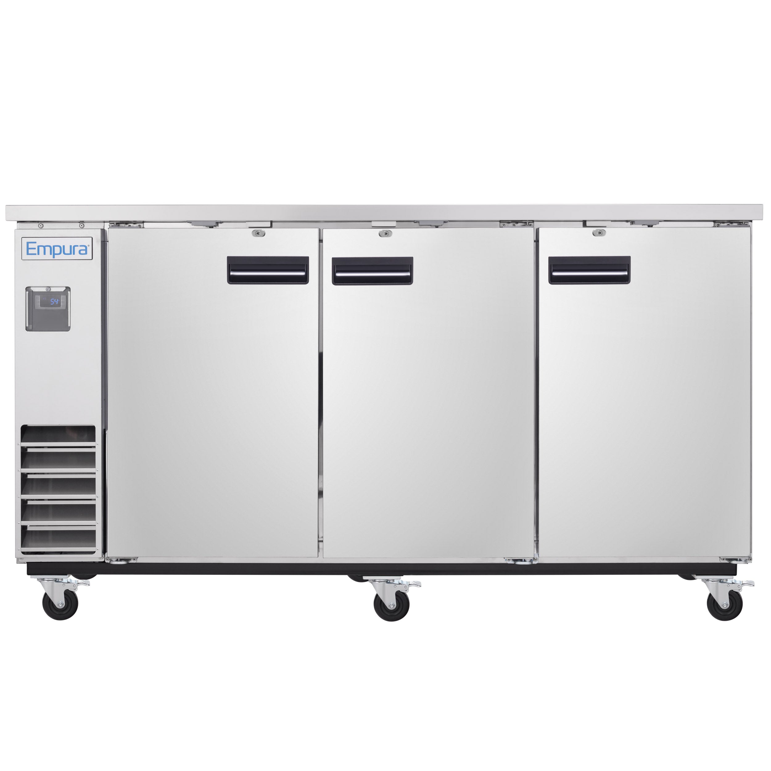 73" x 24" Swing Solid Door Stainless Steel Commercial Back Bar Refrigerator