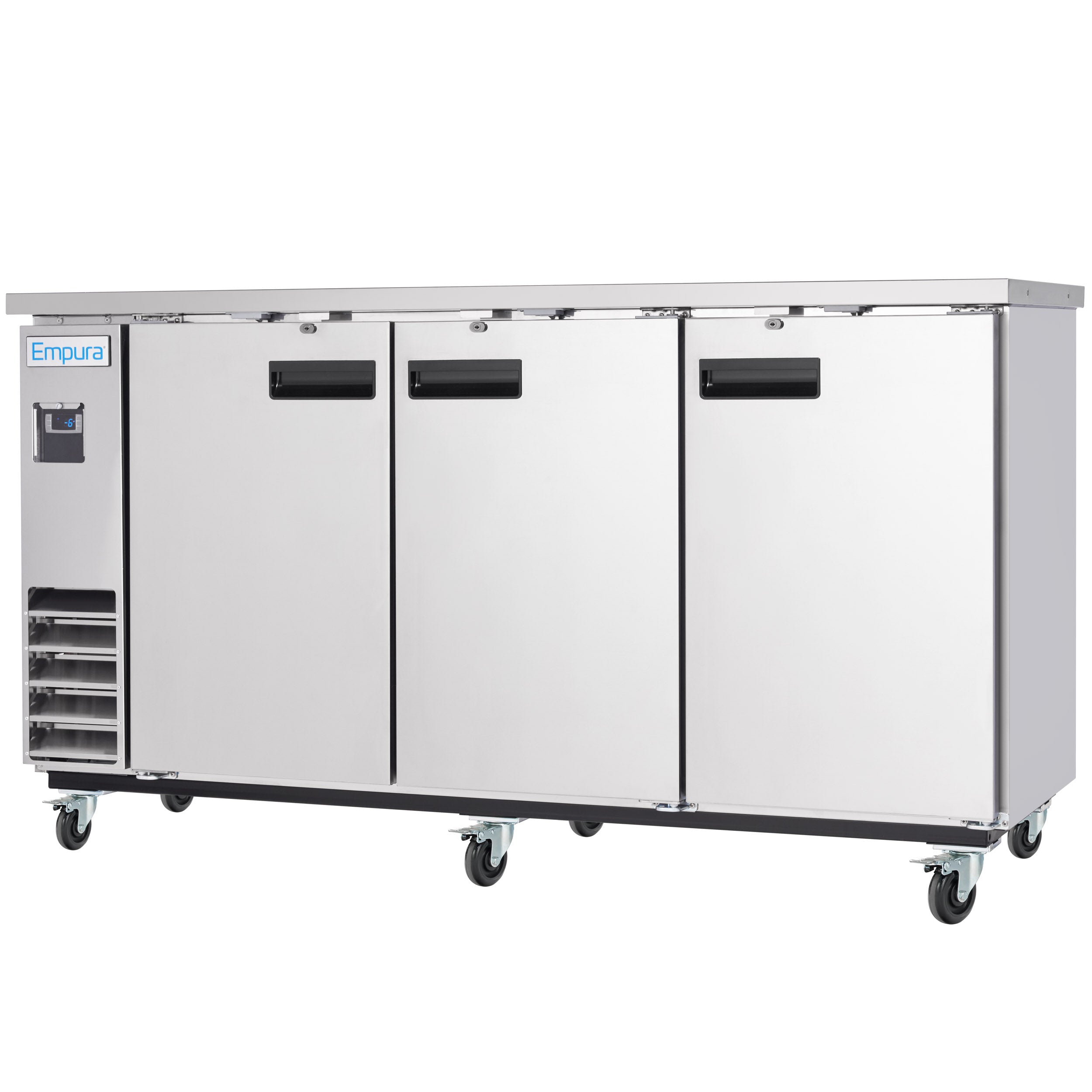 73" x 24" Swing Solid Door Stainless Steel Commercial Back Bar Refrigerator