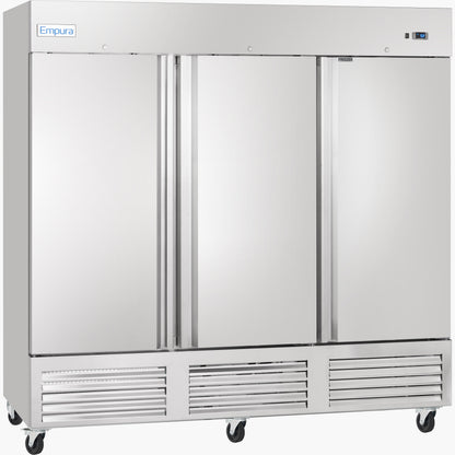 81" Commercial 3 Door Reach-In Freezer