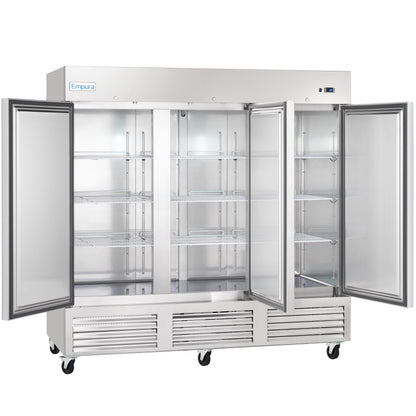 81" Commercial 3 Door Reach-In Freezer