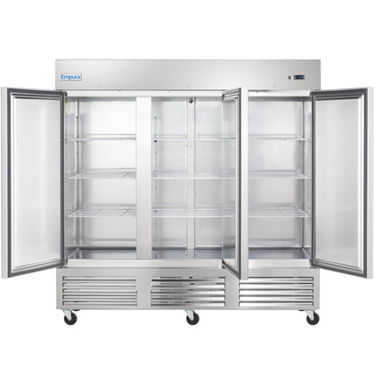 81" Commercial 3 Door Reach-In Freezer