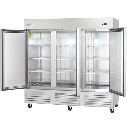 81" Commercial 3 Door Reach-In Freezer