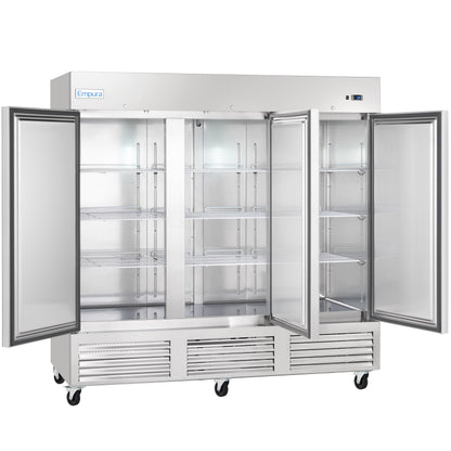 81" Commercial 3 Door Reach-In Refrigerator