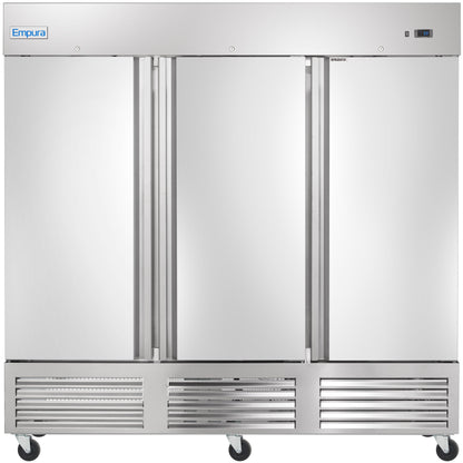 81" Commercial 3 Door Reach-In Refrigerator