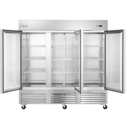81" Commercial 3 Door Reach-In Refrigerator