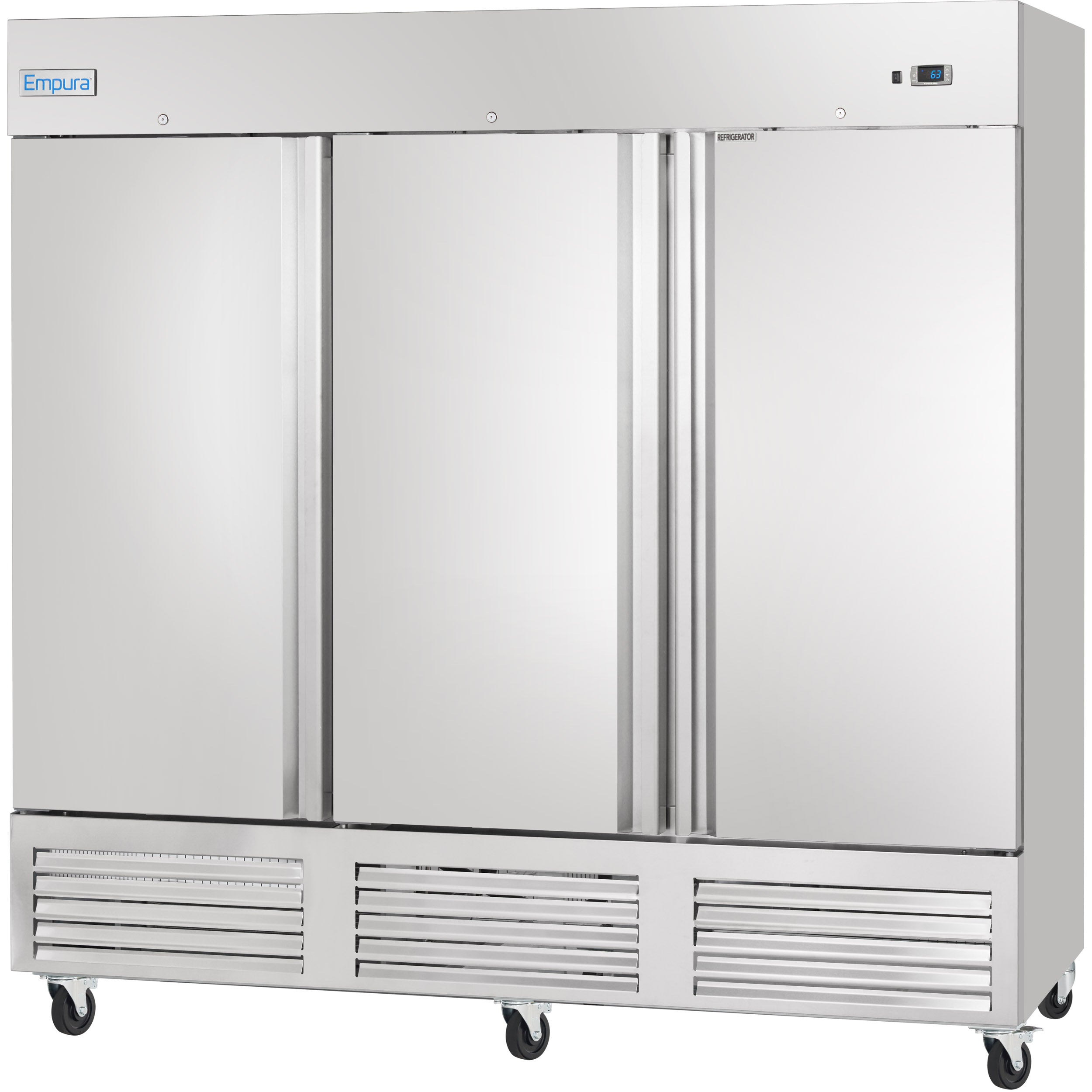 81" Commercial 3 Door Reach-In Refrigerator