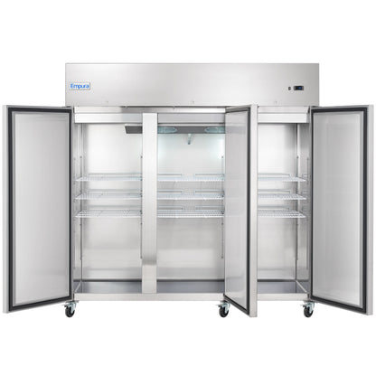 81" Commercial Stainless Steel 3 Door Reach-In Refrigerator