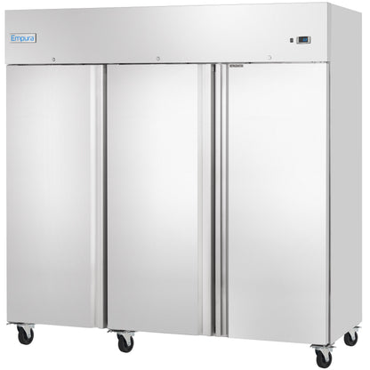 81" Commercial Stainless Steel 3 Door Reach-In Refrigerator