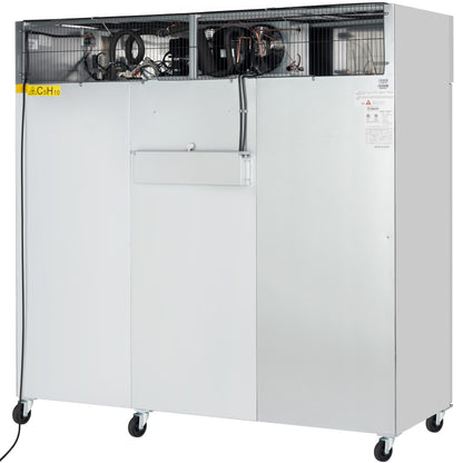 81" Commercial Stainless Steel 3 Door Reach-In Refrigerator