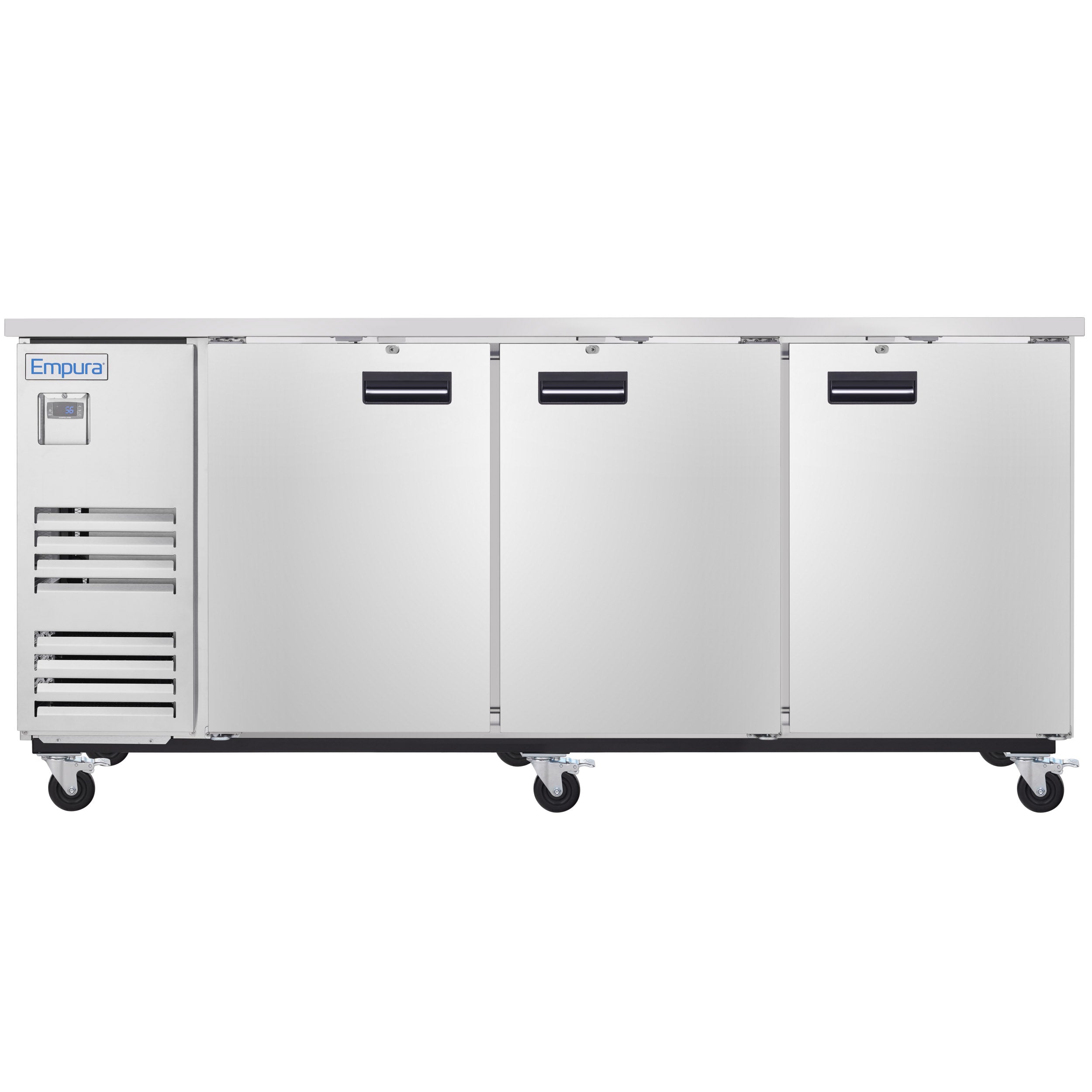 90" x 28" Swing Solid Door Stainless Steel Commercial Back Bar Refrigerator
