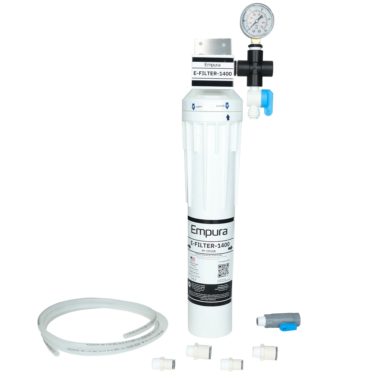 Water Filtration System for Commercial Ice Machines & Coffee Brewers – 2 GPM, 0.5 Micron, Scale Inhibitor, 1,400 lbs Daily Output, NSF