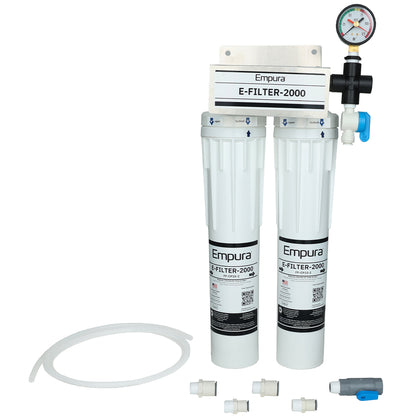 Water Filtration System for Commercial Ice Machines – 4 GPM, 0.5 Micron, Scale Inhibitor, 2,000 lbs Daily Output, NSF