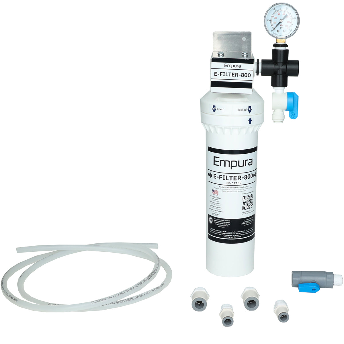 Water Filtration System for Commercial Ice Machines & Coffee Brewers – 1.67 GPM, 0.5 Micron, Scale Inhibitor, 800 lbs Daily Output, NSF
