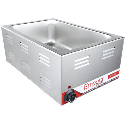 15" x 24" Full Size Electric Countertop Food Warmer - 120V, 1,200W Food Pan Warmer, Countertop Empura