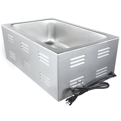 15" x 24" Full Size Electric Countertop Food Warmer - 120V, 1,200W Food Pan Warmer, Countertop Empura