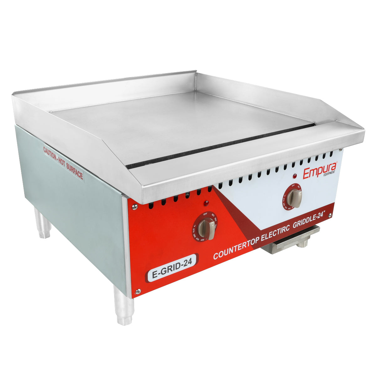 24" Electric Commercial Countertop Griddle - 208 or 240V, 2680-3570W
