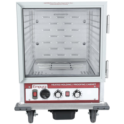 Half Size Commercial Insulated Heated Proofing Cabinet with Clear Door - 120V Heated Holding Proofing Cabinet, Mobile Empura