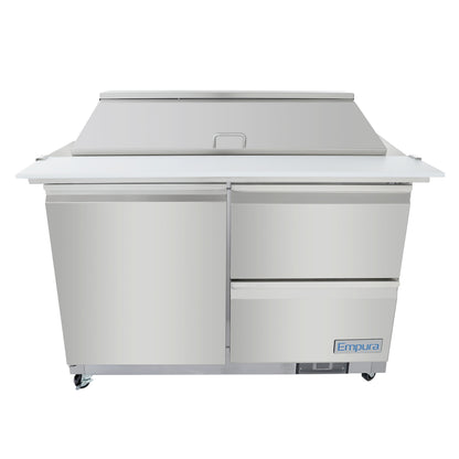 48" 2 Drawer Commercial Mega Top Refrigerated Sandwich and Salad Prep Table