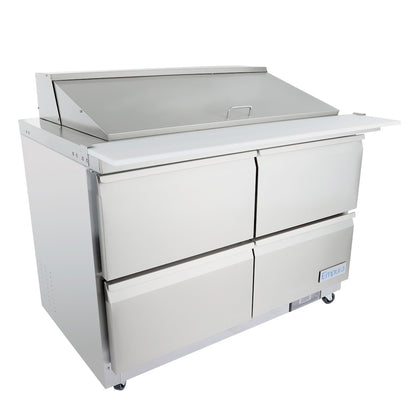 48" 4 Drawer Commercial Mega Top Refrigerated Sandwich and Salad Prep Table