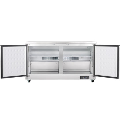 61" Two Door Commercial Undercounter Reach-In Refrigerator