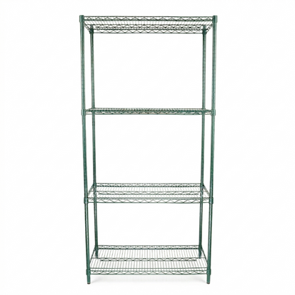 36" x 18" Epoxy 4-Shelf Commercial Wire Shelving Kit Kit with 74" Posts, NSF