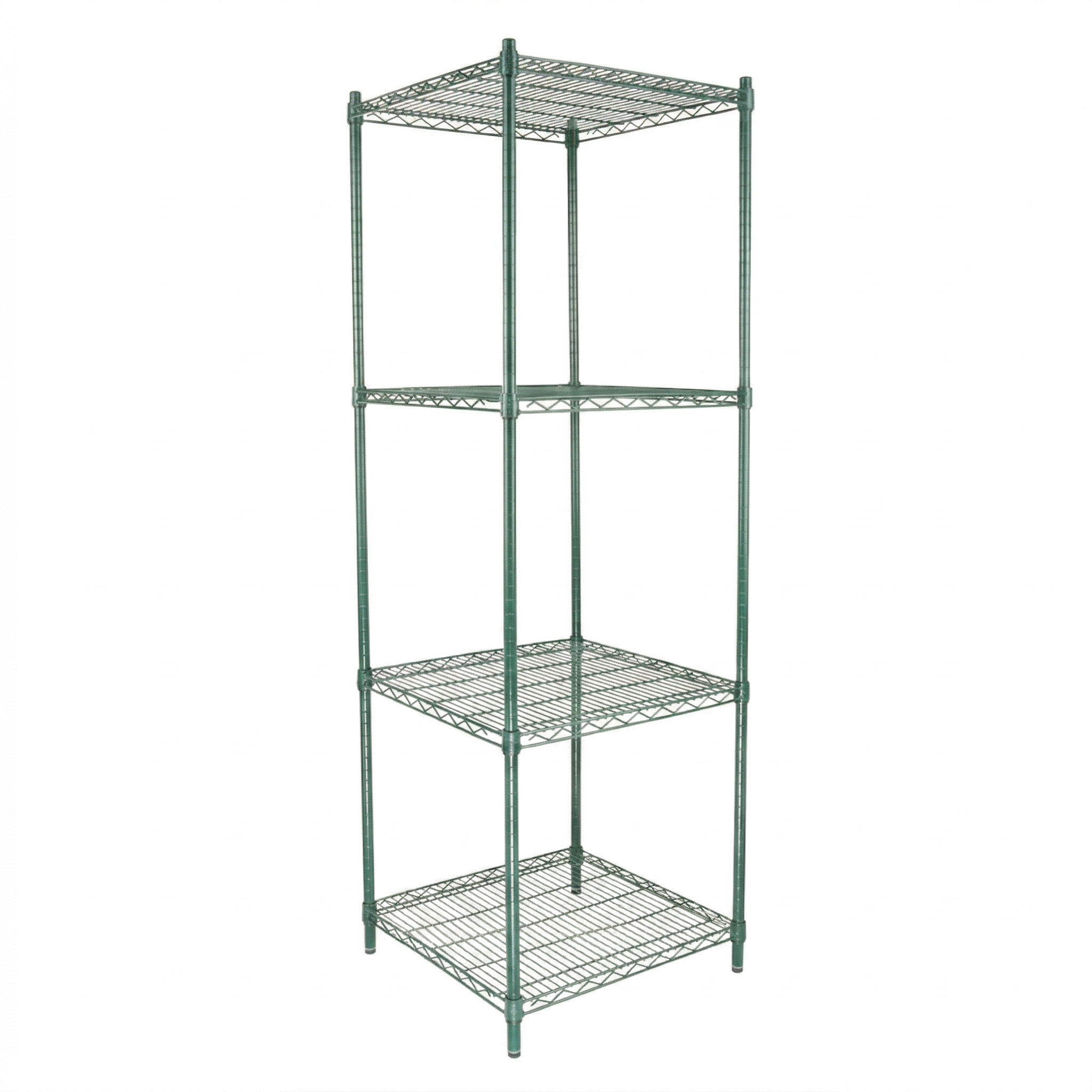 24" x 24" Epoxy 4-Shelf Commercial Wire Shelving Kit Kit with 74" Posts, NSF
