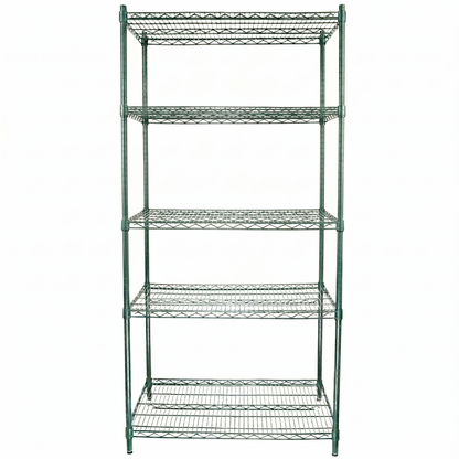 48" x 24" Epoxy 5-Shelf Commercial Wire Shelving Kit Kit with 86" Posts, NSF