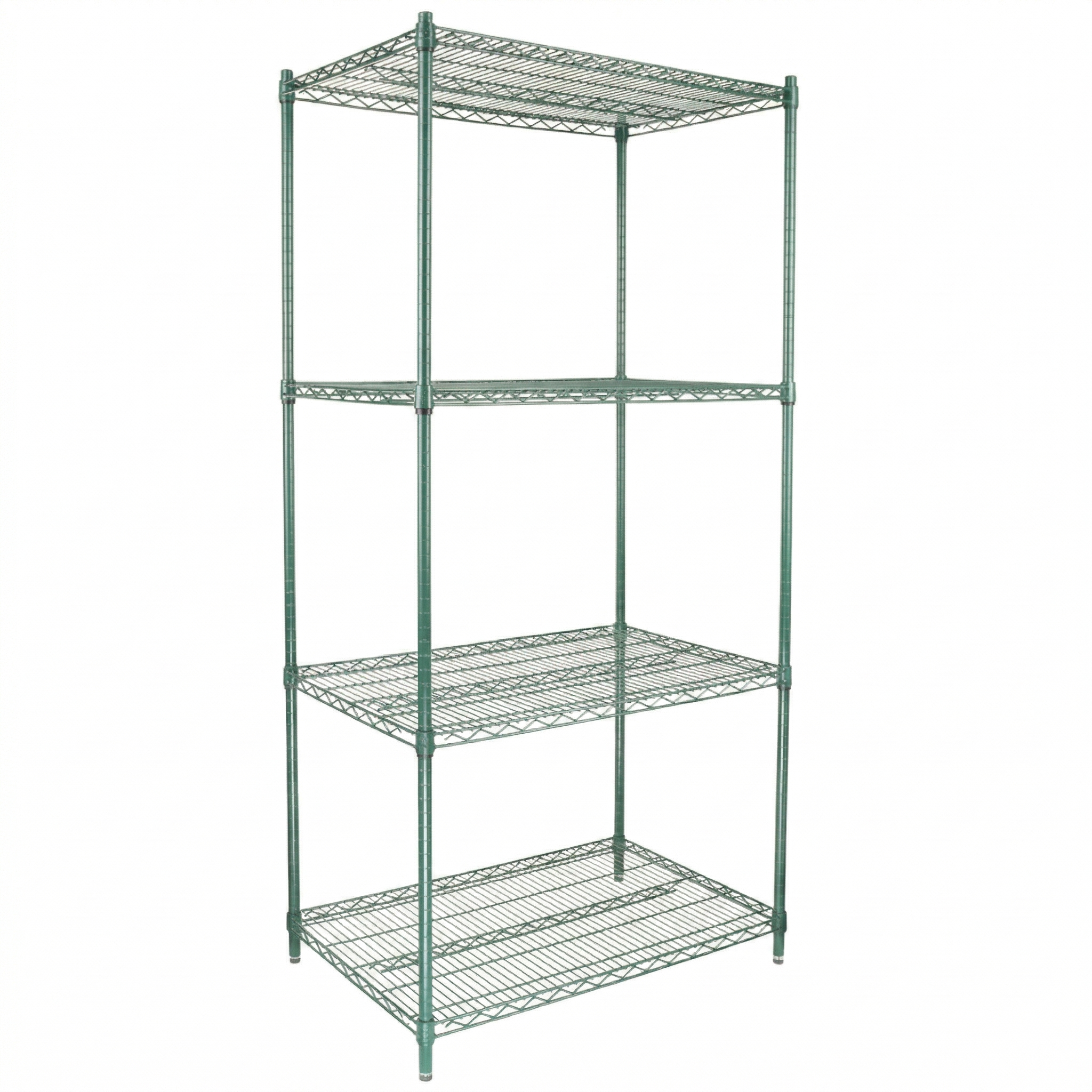 48" x 24" Epoxy 4-Shelf Commercial Wire Shelving Kit Kit with 74" Posts, NSF