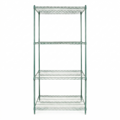 48" x 24" Epoxy 4-Shelf Commercial Wire Shelving Kit Kit with 74" Posts, NSF