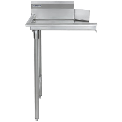 24" Clean Dish Table with Left Drainboard - 16 Gauge 304 Stainless Steel, NSF Dishtable, Clean Straight Empura