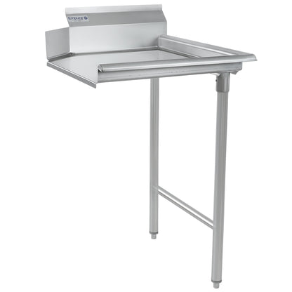 24" Clean Dish Table with Right Drainboard - 16 Gauge 304 Stainless Steel, NSF Dishtable, Clean Straight Empura
