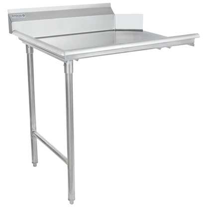 36" Clean Dish Table with Left Drainboard - 16 Gauge 304 Stainless Steel, NSF Dishtable, Clean Straight Empura
