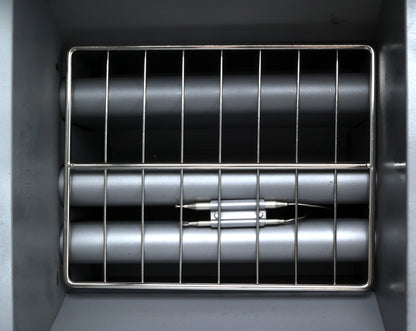 40 lb. Natural Gas Commercial Stainless Steel Floor Fryer - 90,000 BTU Fryer, Gas, Floor Model, Full Pot Empura