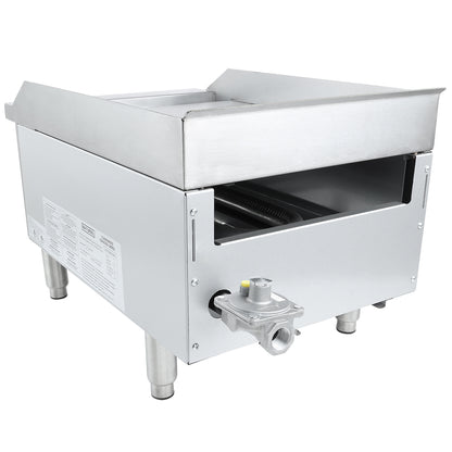 16" Standard Duty Commercial Countertop Gas Griddle with Manual Controls - 30,000 BTU Griddle, Gas, Countertop Empura